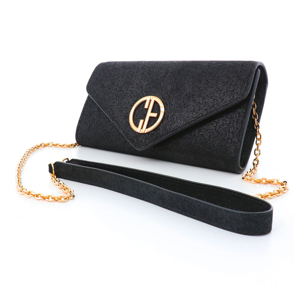 Small handbag - crossbody - Black Pony leather - Gold | COLDFIRE - COLDFIRE