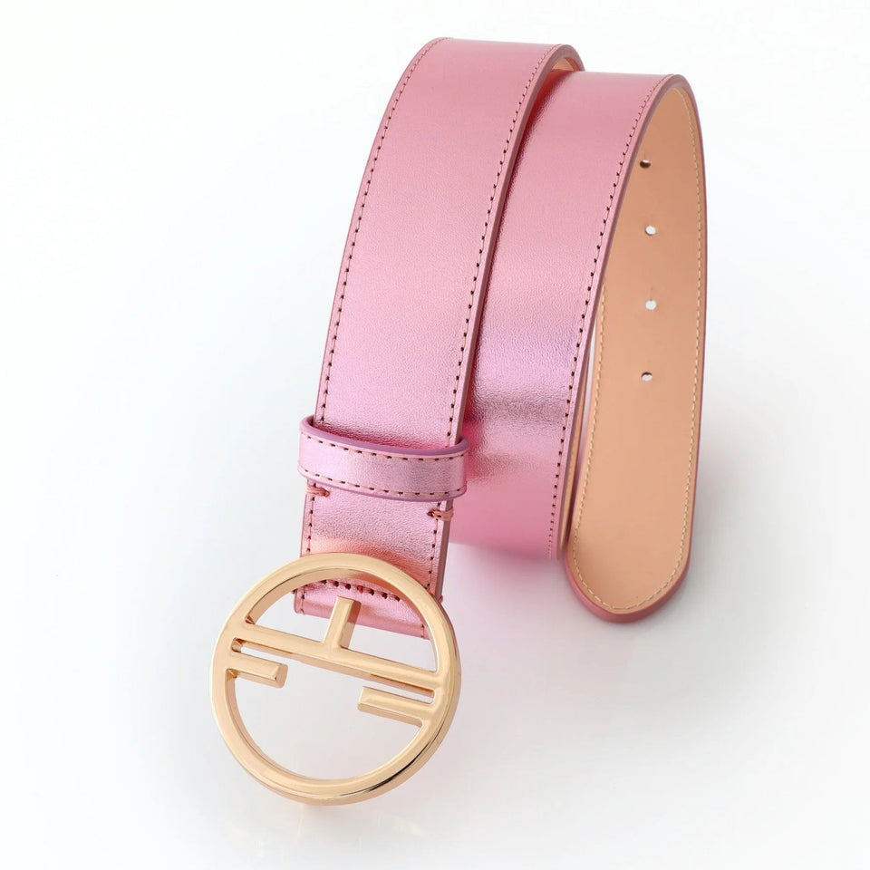 Women's belt - genuine leather - 35 mm - Malin Pale Pink | COLDFIRE - COLDFIRE