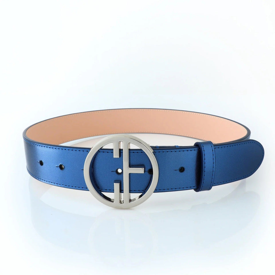 Women's belt - genuine leather - 35 mm - Pictor Midnight Blue | COLDFIRE - COLDFIRE