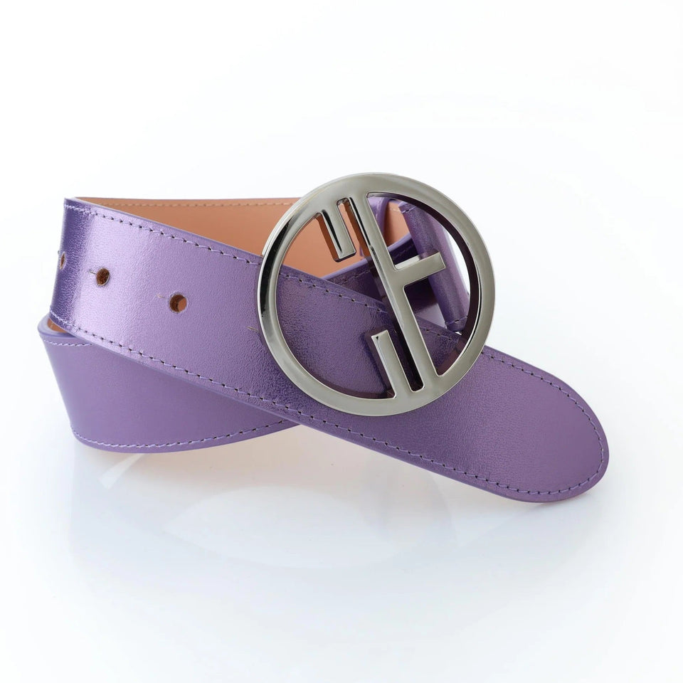 Women's belt - genuine leather - 35 mm - Rough Pillow Lavender | COLDFIRE - COLDFIRE